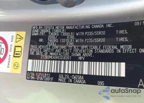 2017 Lexus Rx 350/Base/F Sport z USA, uszkodzony, nr VIN 2T2BZMCA9HC058261